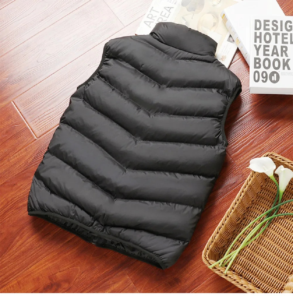 Fashion Mens Jacket Sleeveless Vest Autumn Thermal Soft Vests Casual Coats Male Cotton Men's Vest Men Thicken Waistcoat 8XL