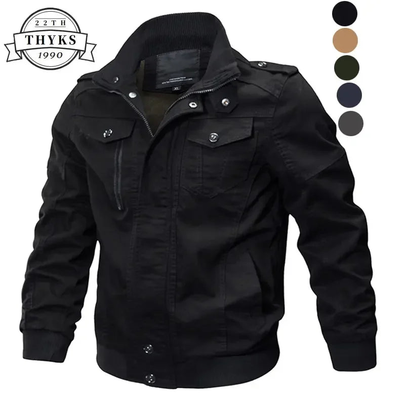 Military Bomber Jacket Men Casual Cotton Mens Jackets & Coats Army Men's Slim Fit Pilot Jackets Casacas Para Hombre Size M-6XL