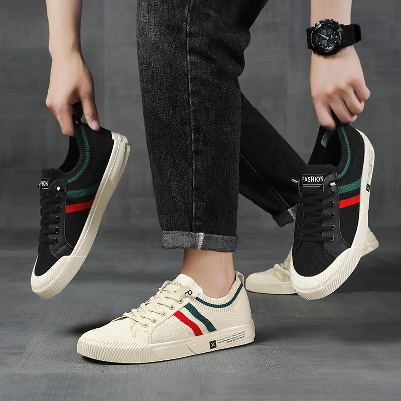 Men Casual Daily Sneakers Loafers Light Breathable Durable Cushioning Anti-Slip Outsole Flats Shoes Fashion Male Stylish Shoes